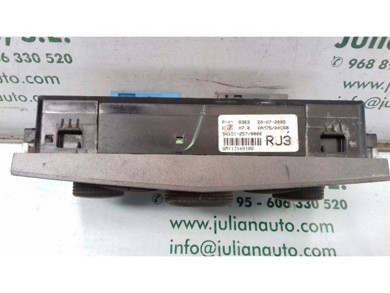 Recambio de mando climatizador para opel zafira b cosmo referencia OEM IAM 13168100 90151257 
