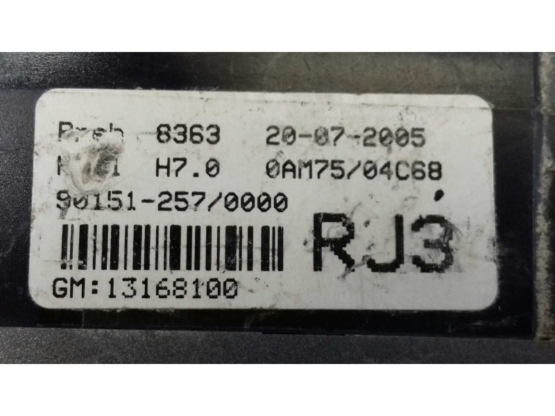 Recambio de mando climatizador para opel zafira b cosmo referencia OEM IAM 13168100 90151257 