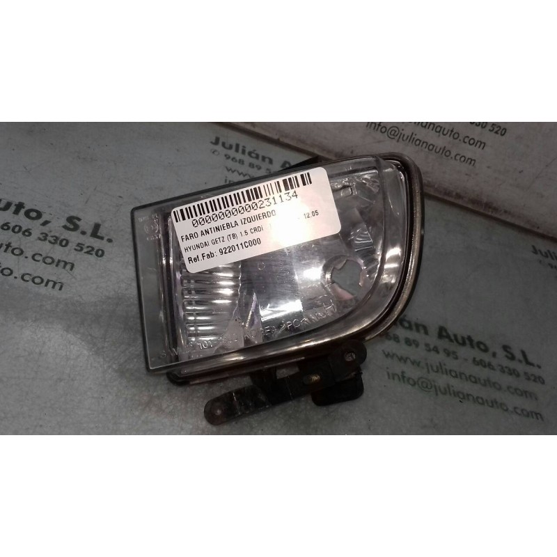 Recambio de faro antiniebla izquierdo para hyundai getz (tb) 1.5 crdi referencia OEM IAM 922011C000  SIN PORTALAMPARAS