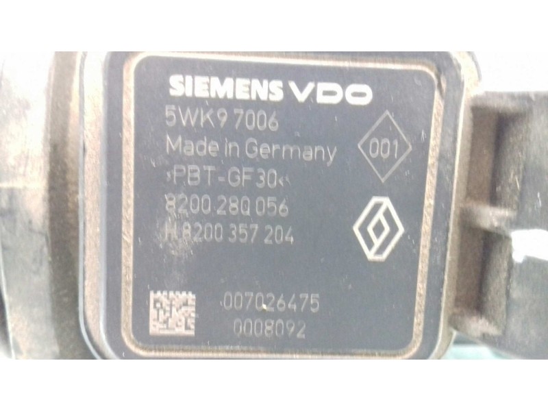 Recambio de caudalimetro para renault kangoo (f/kc0) authentique referencia OEM IAM 8200280056 5WK97006 