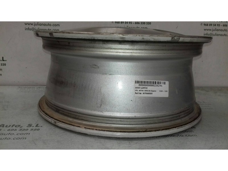 Recambio de juego llantas para opel astra g berlina elegance referencia OEM IAM INTRA60505 6JX15 ET49 Recambio de juego llantas para opel astra g berlina elegance referencia OEM IAM INTRA60505 6JX15 ET49
