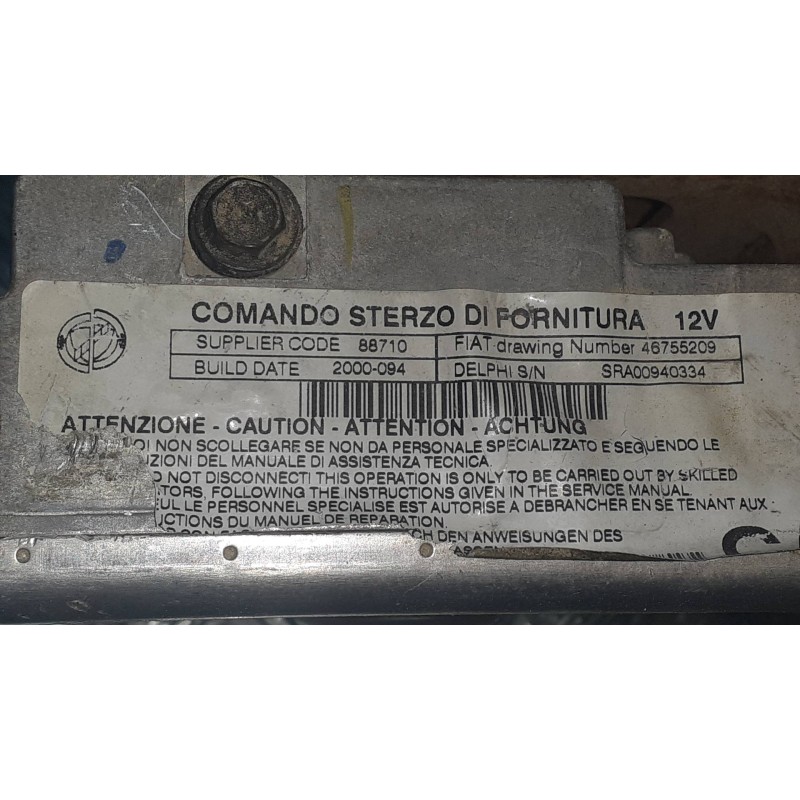 Recambio de columna direccion para fiat punto berlina (188) 1.2 16v elx referencia OEM IAM 697109381199 26076971025 26087456