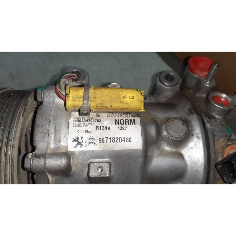 Recambio de compresor aire acondicionado para peugeot 407 st sport pack referencia OEM IAM 9671820480 SD SANDEN