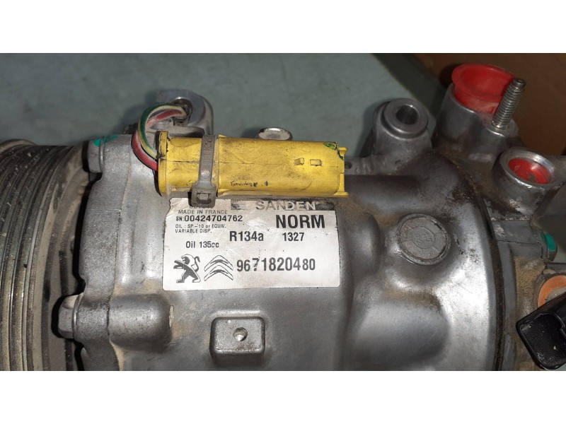 Recambio de compresor aire acondicionado para peugeot 407 st sport pack referencia OEM IAM 9671820480 SD SANDEN