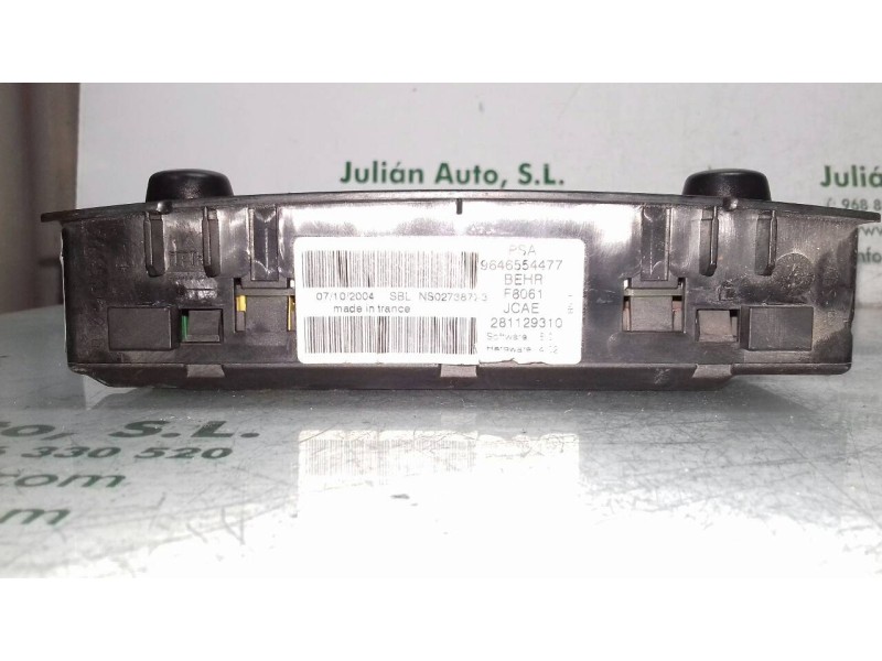 Recambio de mando climatizador para citroen c4 berlina vtr plus referencia OEM IAM 9646554477 281129310 