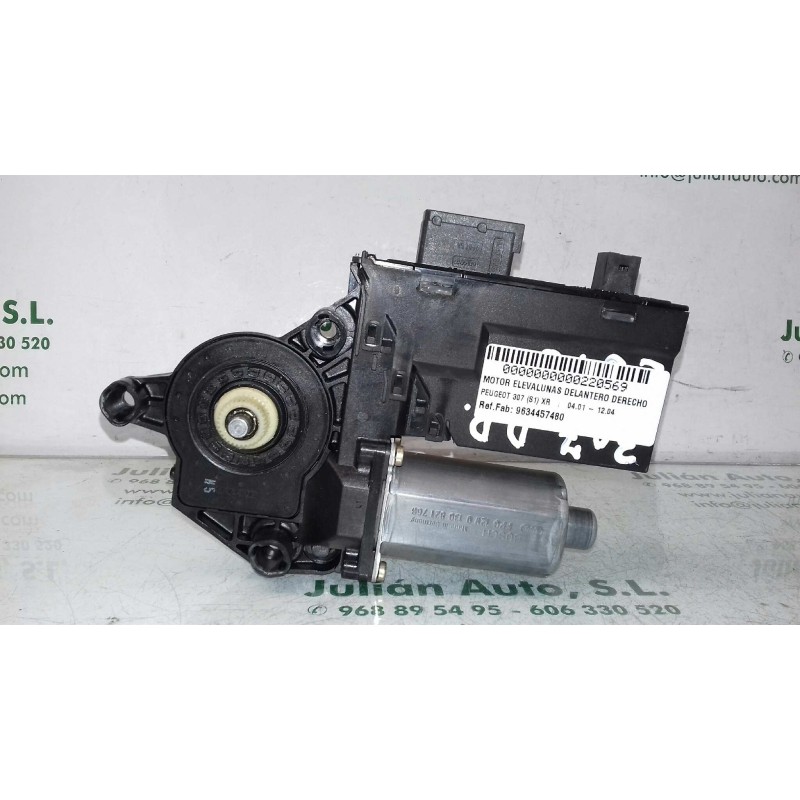 Recambio de motor elevalunas delantero derecho para peugeot 307 (s1) xr referencia OEM IAM 9634457480 990829101 0130821766