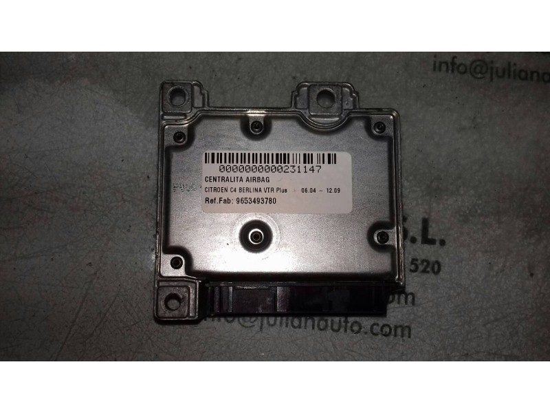 Recambio de centralita airbag para citroen c4 berlina vtr plus referencia OEM IAM 9653493780 603726100 AUTOLIV
