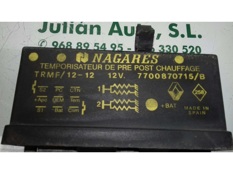 Recambio de caja precalentamiento para renault megane i classic (la0) 1.9 d europa referencia OEM IAM 7700870715B  NAGARES