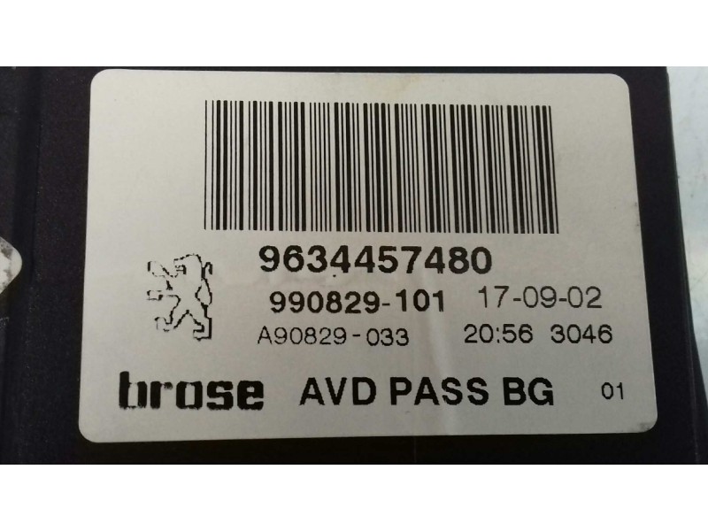 Recambio de motor elevalunas delantero derecho para peugeot 307 (s1) xr referencia OEM IAM 9634457480 990829101 0130821766