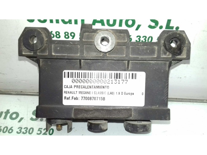Recambio de caja precalentamiento para renault megane i classic (la0) 1.9 d europa referencia OEM IAM 7700870715B  NAGARES