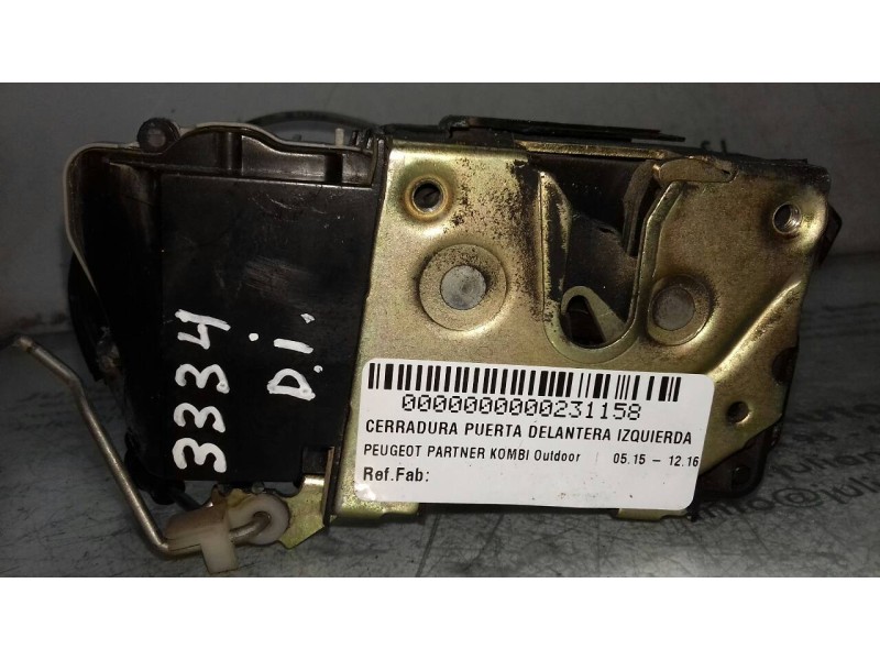 Recambio de cerradura puerta delantera izquierda para peugeot partner kombi outdoor referencia OEM IAM   6 PINES