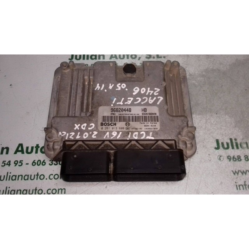 Recambio de centralita motor uce para chevrolet lacetti cdx referencia OEM IAM 96820448 0281013600 BOSCH