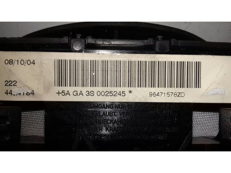 Recambio de airbag delantero izquierdo para citroen c4 berlina vtr plus referencia OEM IAM 96471578ZD 5AGA3S0025245 