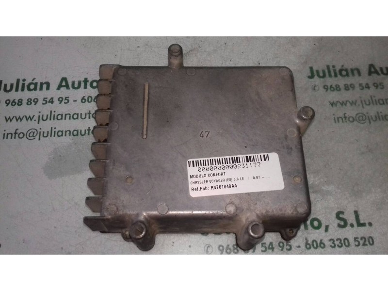 Recambio de modulo confort para chrysler voyager (es) 3.0 le referencia OEM IAM R4761848AA 04796123 39842