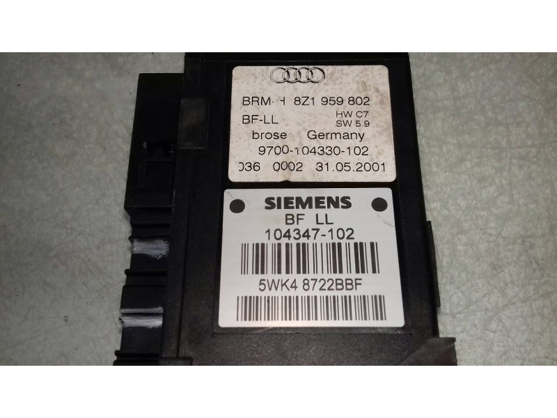 Recambio de modulo confort para nissan note (e11e) acenta referencia OEM IAM 8Z1959802 9700104330102 SIEMENS