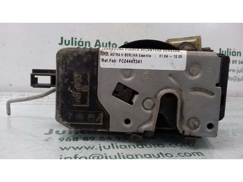 Recambio de cerradura puerta delantera derecha para opel astra h berlina essentia referencia OEM IAM FC24447341  3 + 2 PINES