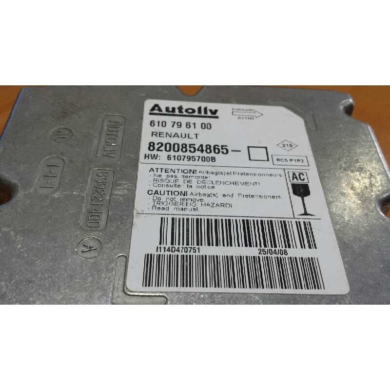 Recambio de centralita airbag para renault grand modus dynamique referencia OEM IAM 610796100 8200854865 