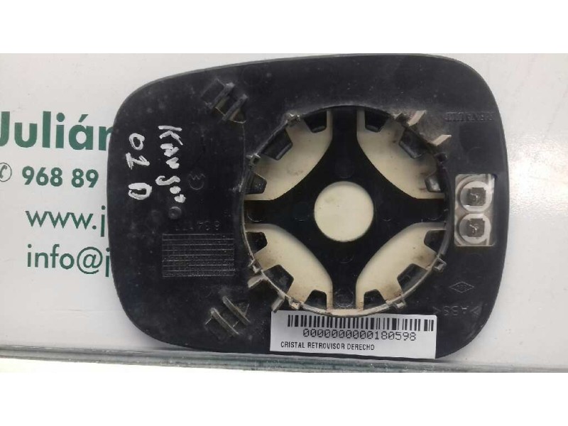 Recambio de cristal retrovisor derecho para renault kangoo (f/kc0) referencia OEM IAM 834173  