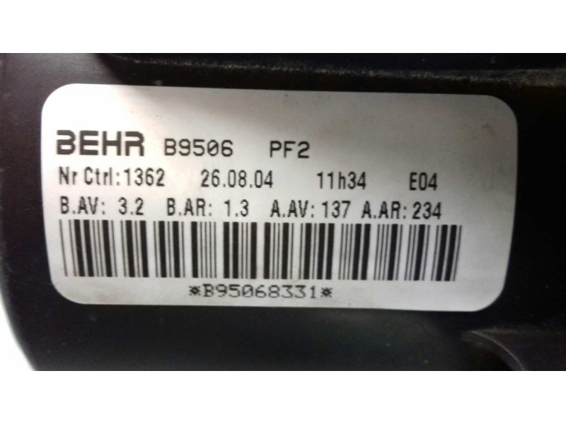 Recambio de ventilador calefaccion para peugeot 307 (s1) referencia OEM IAM B9506 1362 BEHR