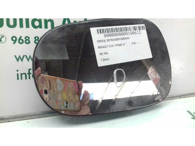 Recambio de cristal retrovisor derecho para renault clio i phase iii referencia OEM IAM   