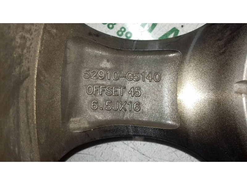 Recambio de llanta para kia niro business referencia OEM IAM 52910G5140 6.5JX16 ET45