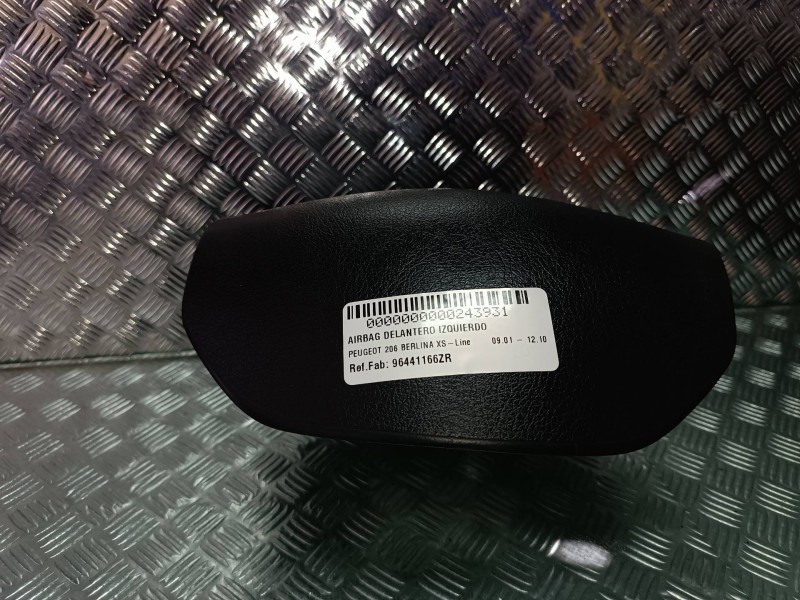 Recambio de airbag delantero izquierdo para peugeot 206 berlina xs-line referencia OEM IAM 96441166ZR  DOS CONECTORES