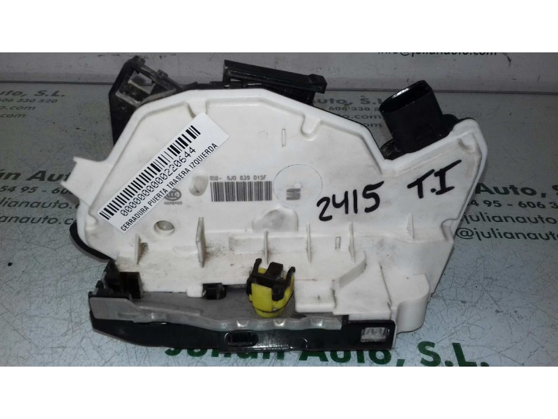 Recambio de cerradura puerta trasera izquierda para seat ibiza (6p1) reference referencia OEM IAM 6J0839015F 3+3 PINES NEGRO