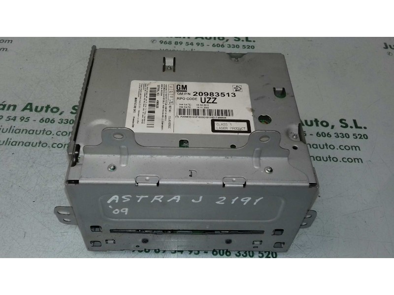 Recambio de sistema audio / radio cd para opel astra j lim. enjoy referencia OEM IAM 20983513 498926 