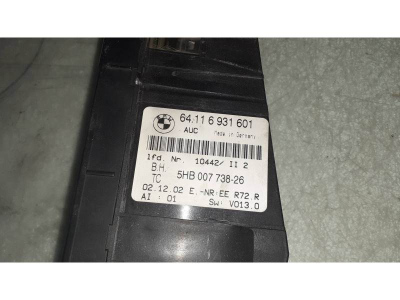 Recambio de mando climatizador para bmw serie 3 compact (e46) 316ti referencia OEM IAM 64116931601  