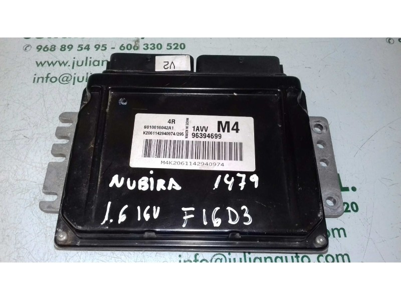 Recambio de centralita motor uce para daewoo nubira berlina se referencia OEM IAM 96394699 S010016042A1 KIT