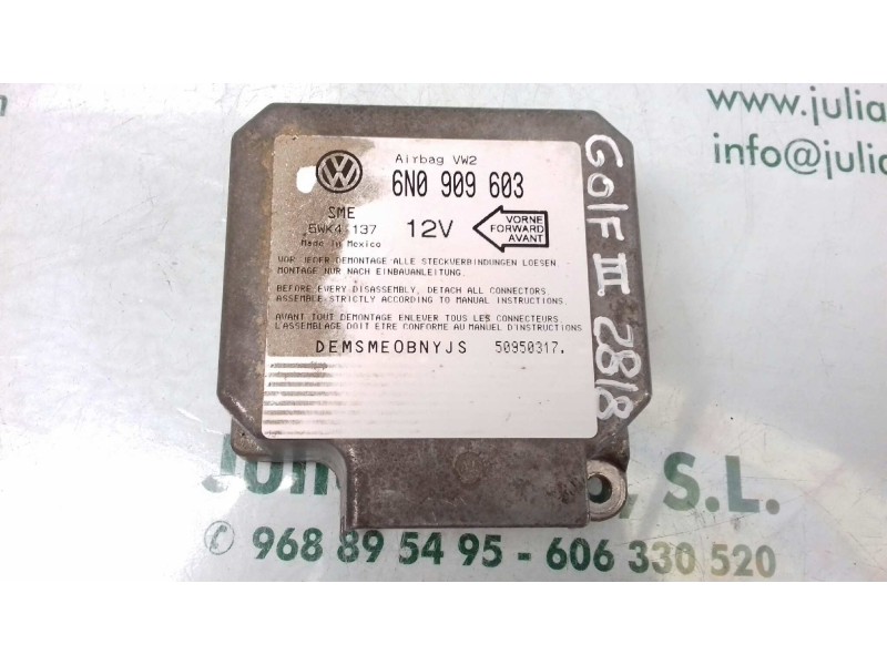 Recambio de centralita airbag para volkswagen golf iii berlina (1h1) gt special referencia OEM IAM 6N0909603 5WK4137 