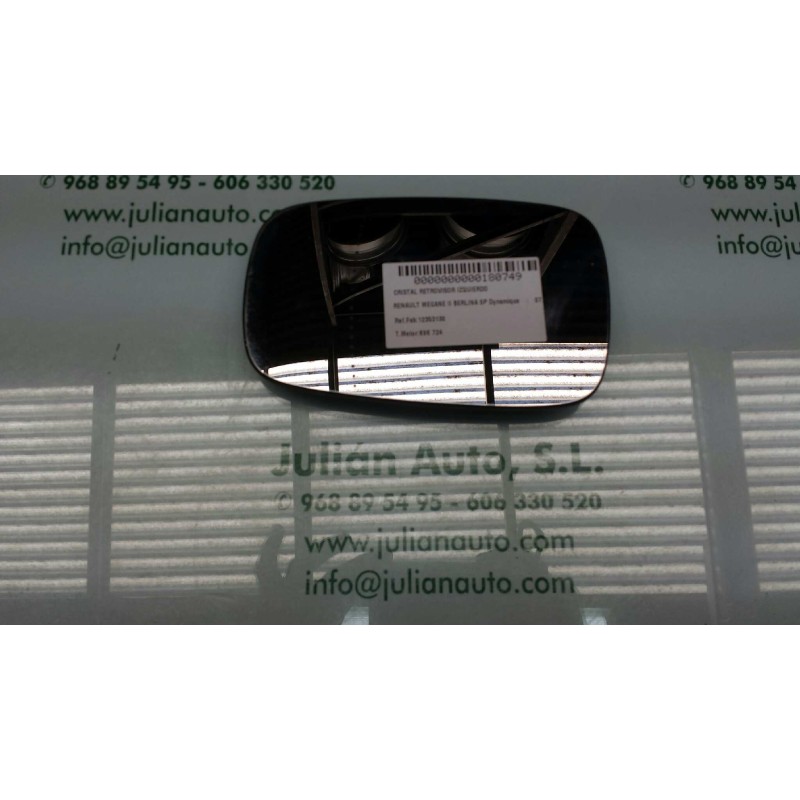 Recambio de cristal retrovisor izquierdo para renault megane ii berlina 5p dynamique referencia OEM IAM 12353130  TERMICO