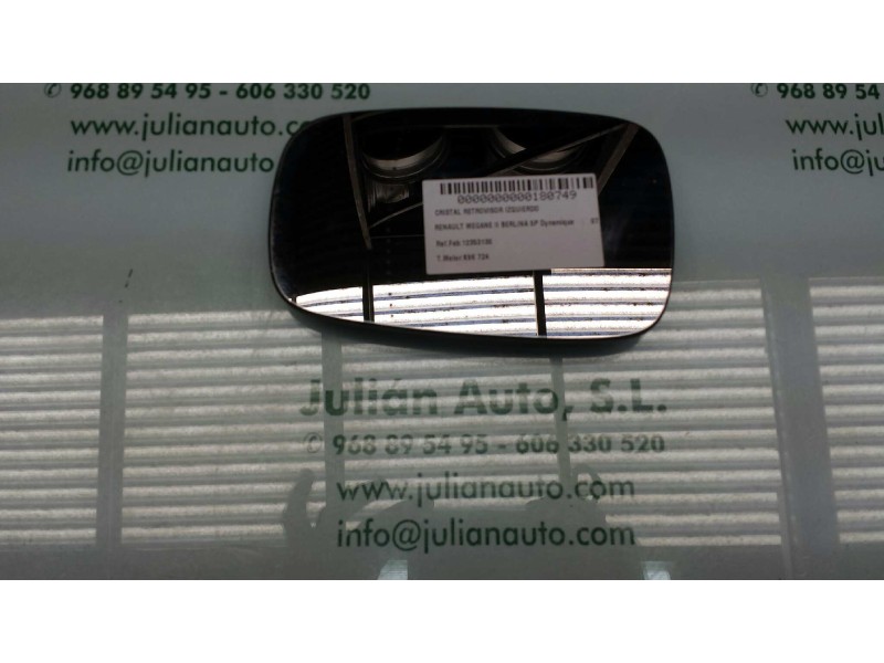 Recambio de cristal retrovisor izquierdo para renault megane ii berlina 5p dynamique referencia OEM IAM 12353130  TERMICO