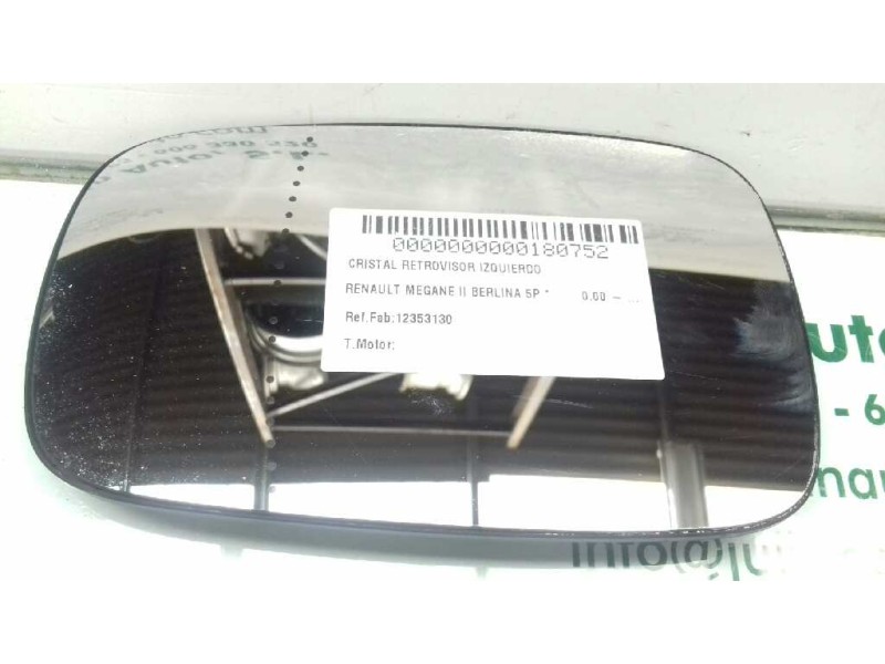 Recambio de cristal retrovisor izquierdo para renault megane ii berlina 5p authentique referencia OEM IAM 12353130  TERMICO