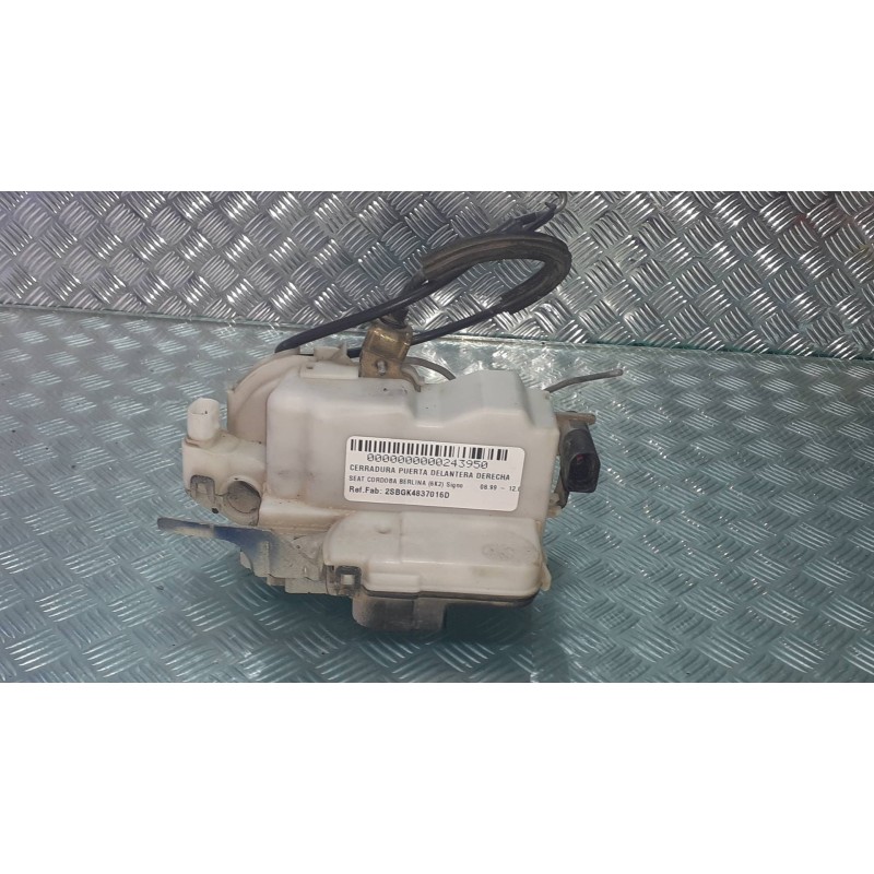 Recambio de cerradura puerta delantera derecha para seat cordoba berlina (6k2) signo referencia OEM IAM 2SBGK4837016D  