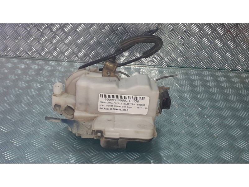 Recambio de cerradura puerta delantera derecha para seat cordoba berlina (6k2) signo referencia OEM IAM 2SBGK4837016D  