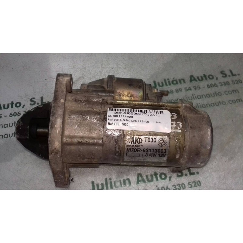 Recambio de motor arranque para fiat doblo cargo (223) 1.9 d furg. referencia OEM IAM T030 M70R63113003 