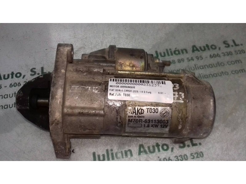 Recambio de motor arranque para fiat doblo cargo (223) 1.9 d furg. referencia OEM IAM T030 M70R63113003 