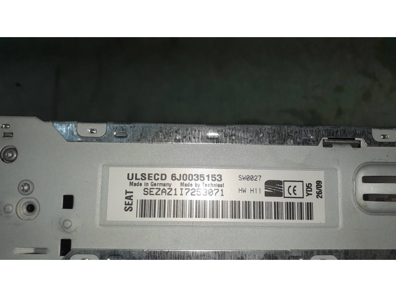 Recambio de sistema audio / radio cd para seat ibiza (6j5) sport referencia OEM IAM 6J0035153  