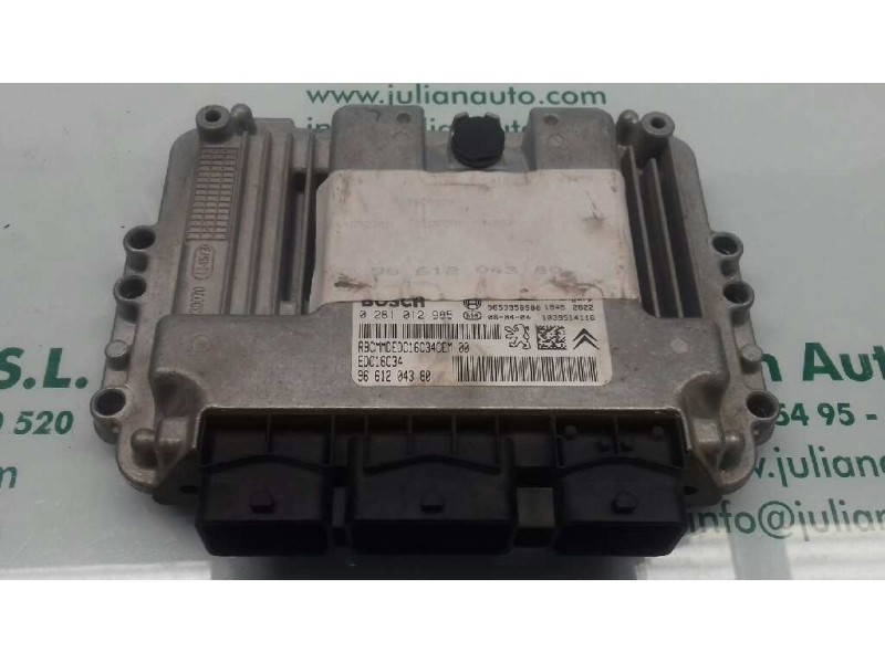 Recambio de centralita motor uce para citroen c4 berlina collection referencia OEM IAM 9661204380 0281012985 KIT - BOSCH