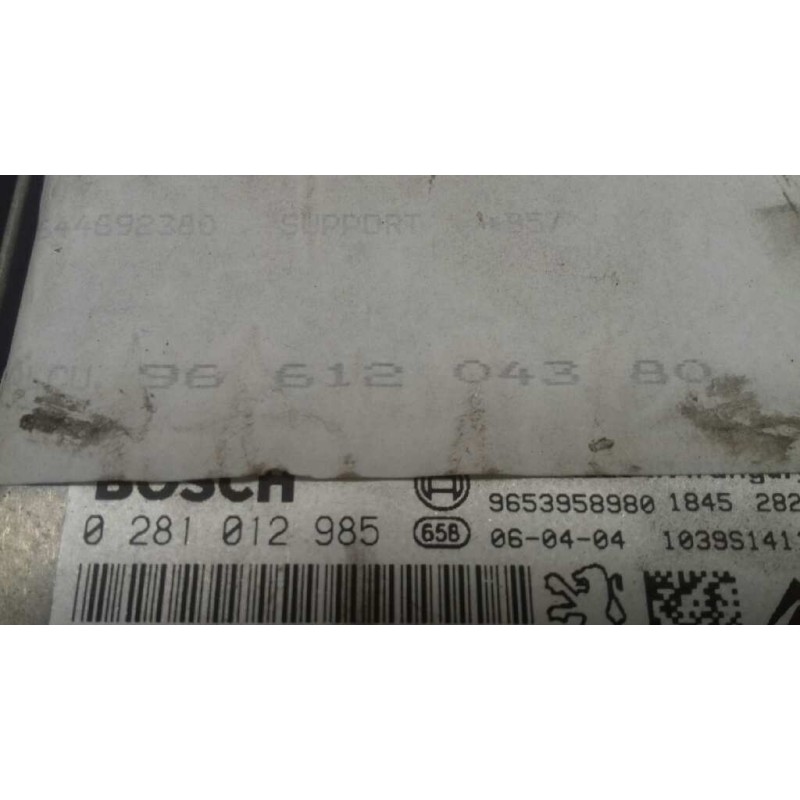 Recambio de centralita motor uce para citroen c4 berlina collection referencia OEM IAM 9661204380 0281012985 KIT - BOSCH