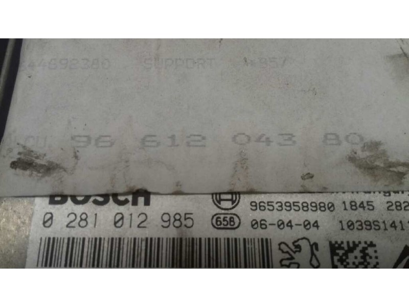 Recambio de centralita motor uce para citroen c4 berlina collection referencia OEM IAM 9661204380 0281012985 KIT - BOSCH