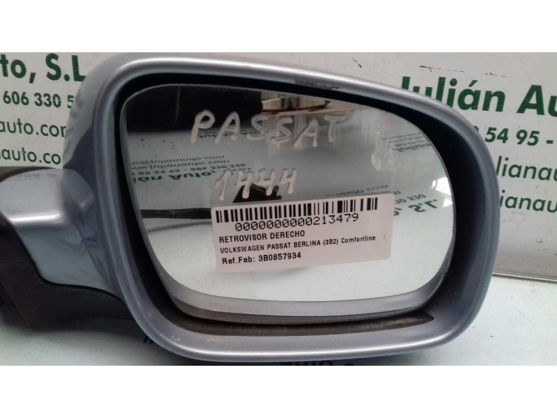 Recambio de retrovisor derecho para volkswagen passat berlina (3b2) comfortline referencia OEM IAM 3B0857934  ELECTRICO