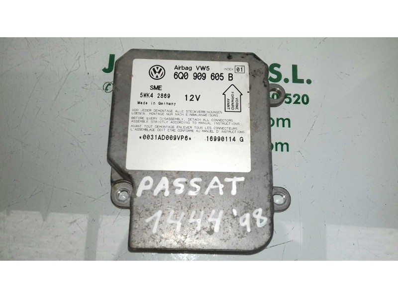 Recambio de centralita airbag para volkswagen passat berlina (3b2) comfortline referencia OEM IAM 6Q0909605B 5WK42869 SME