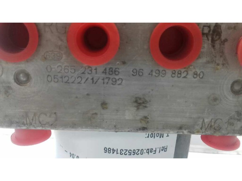 Recambio de abs para citroen c4 berlina referencia OEM IAM 0265231486 9649988280 05122211792