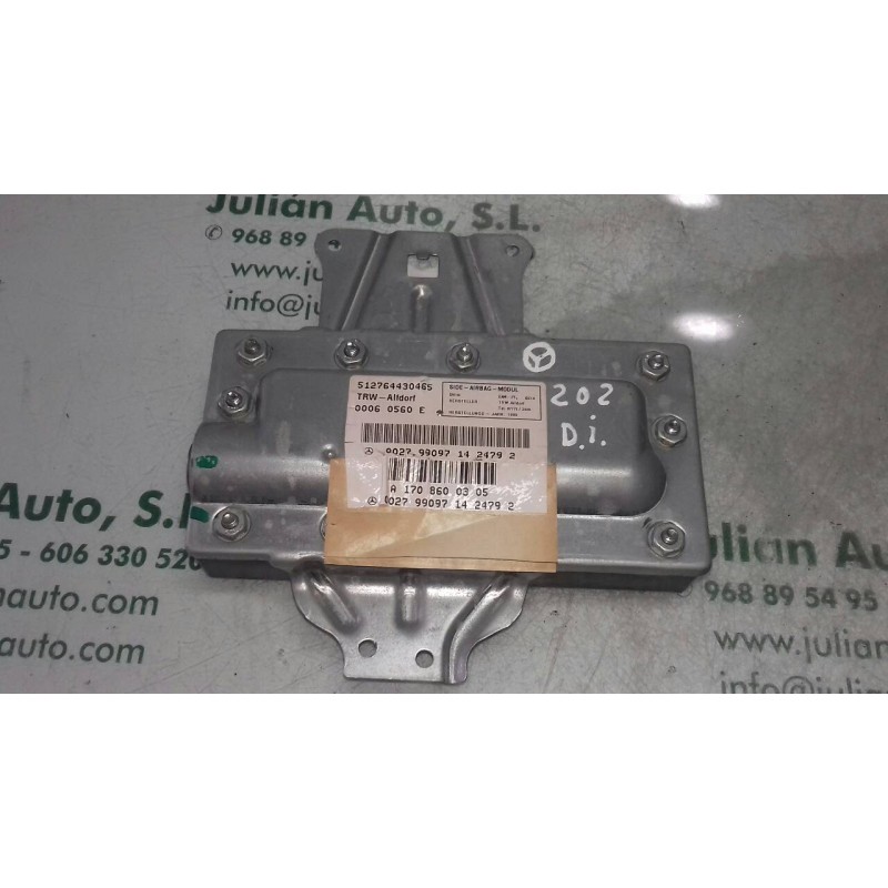 Recambio de airbag lateral delantero izquierdo para mercedes-benz clase c (w202) berlina 2.5 diesel cat referencia OEM IAM A1708