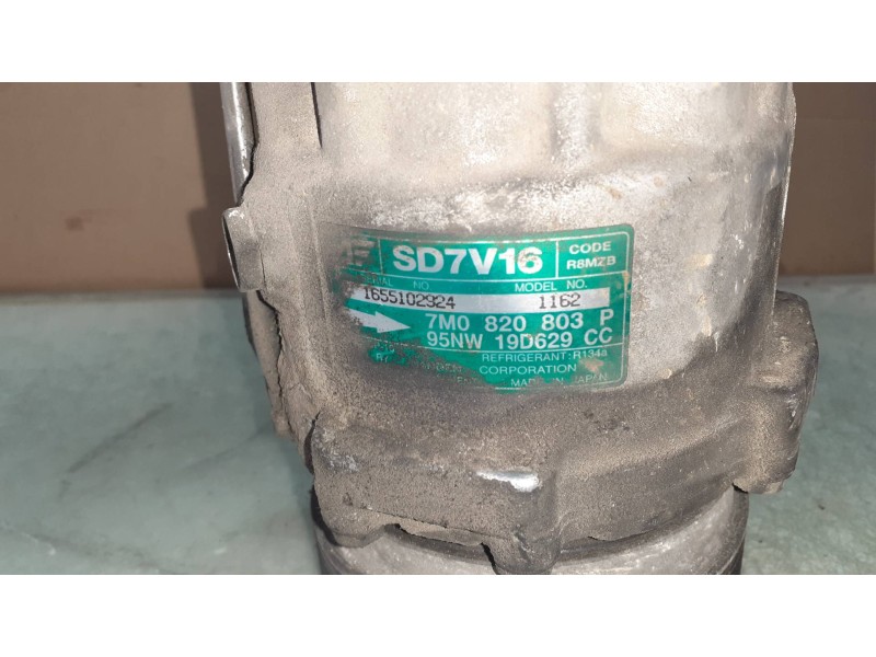 Recambio de compresor aire acondicionado para volkswagen sharan (7m8) básico referencia OEM IAM 7M0820803P 19D629 DENSO
