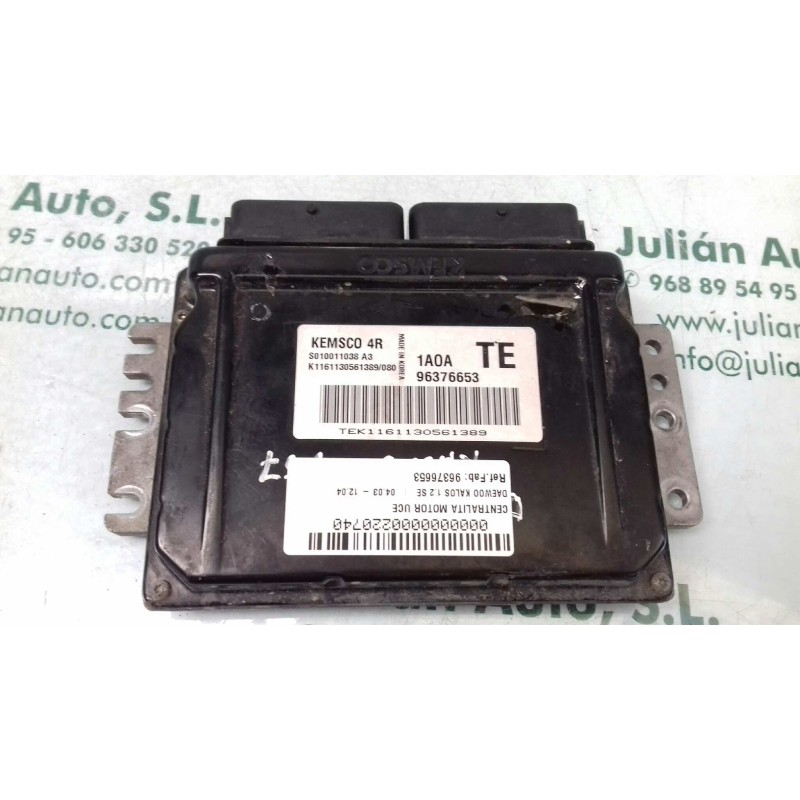 Recambio de centralita motor uce para daewoo kalos 1.2 se referencia OEM IAM 96376653 S010011038A3 KEMSCO