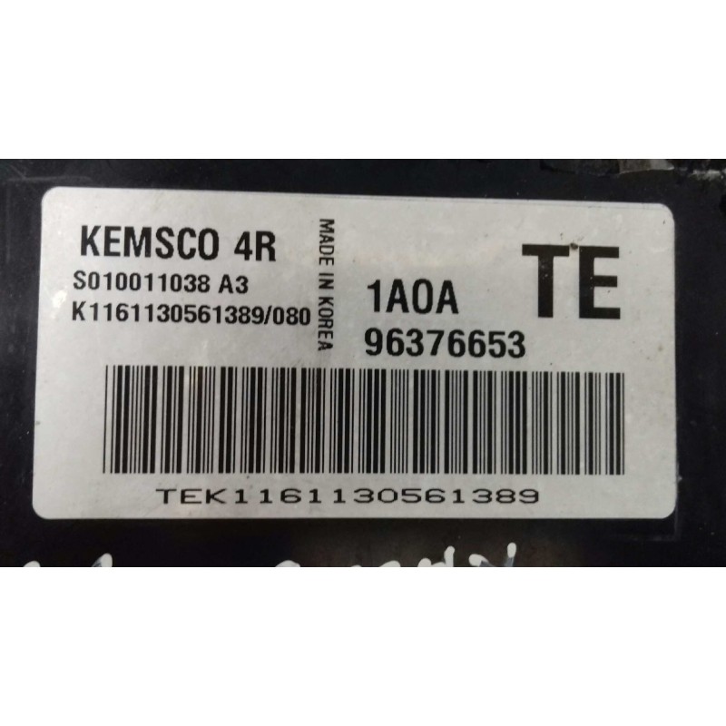 Recambio de centralita motor uce para daewoo kalos 1.2 se referencia OEM IAM 96376653 S010011038A3 KEMSCO