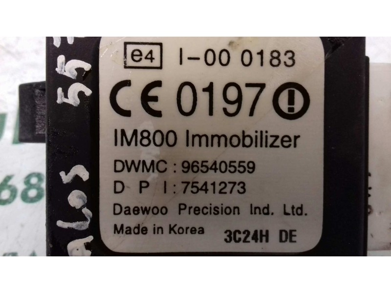 Recambio de centralita inmovilizador para daewoo kalos 1.2 se referencia OEM IAM 96540559 7541273 